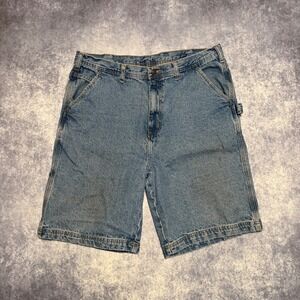 Vintage Faded Glory Men's 36 Denim Carpenter Shorts Baggy Y2K Skater Jorts